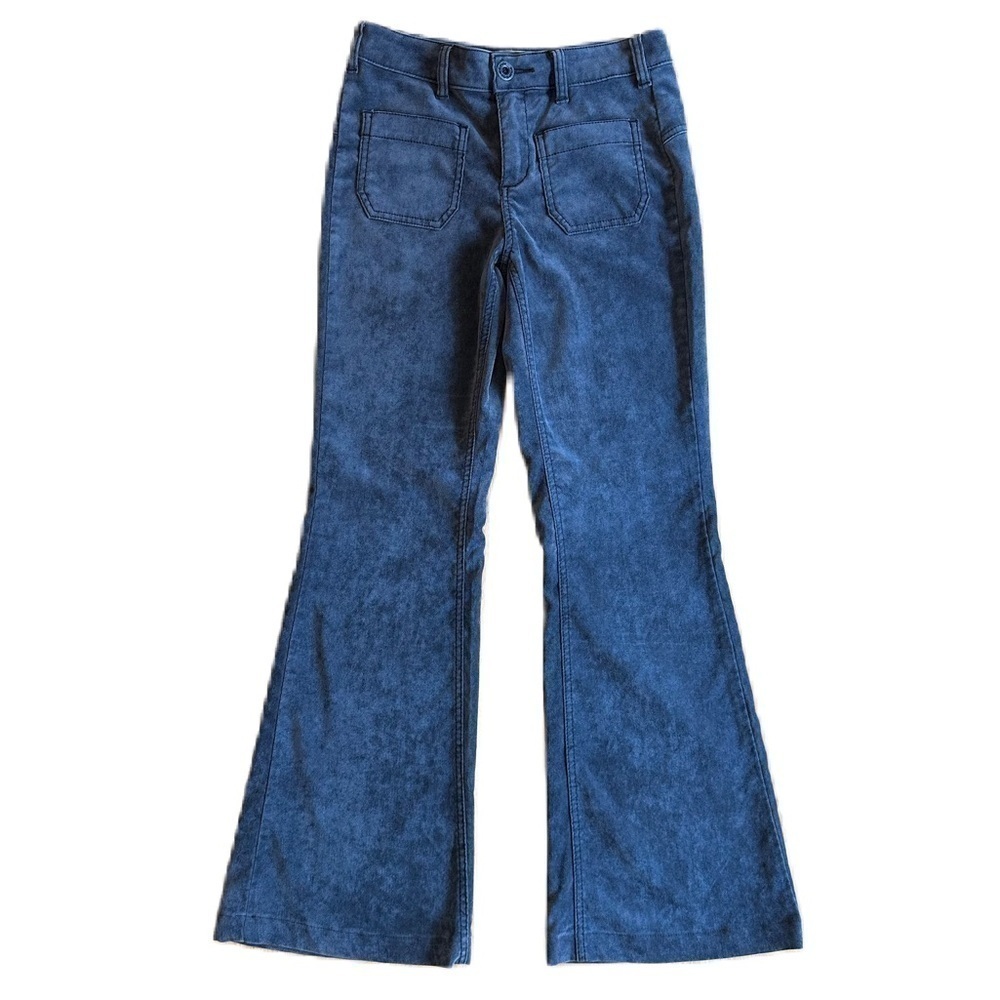 Free People Mid-Rise Flare Pants Women’s Size 25 Gray Soft Black